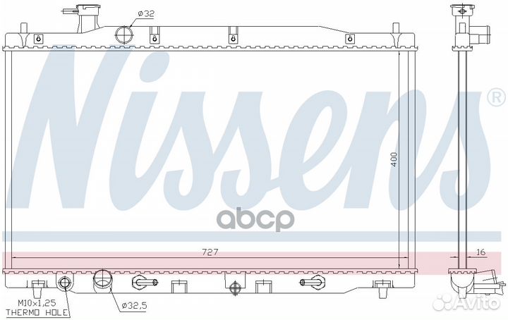 Радиатор двигателя 68139 Nissens