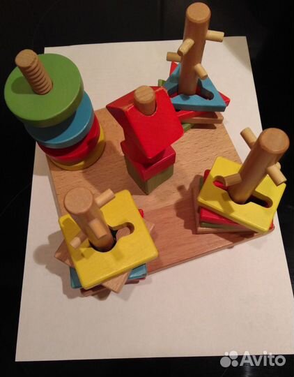 Деревянный пазл-сортер