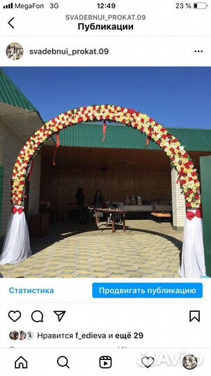 Аренда продажа свадебной арки