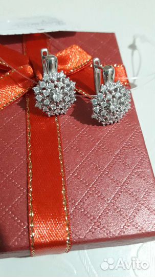 Серебряные серьги 925проба