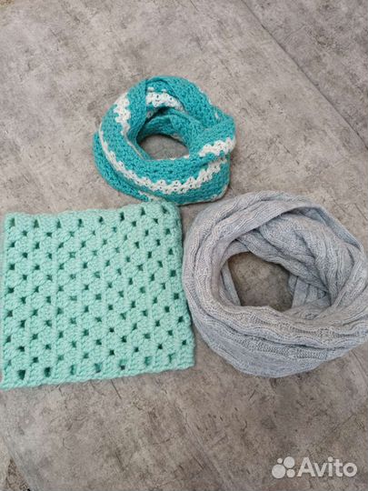Шапка и снуд вязаные