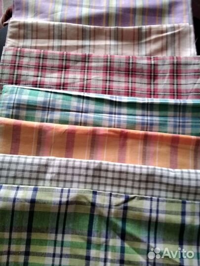 Ткань лён и рубашечная клетка
