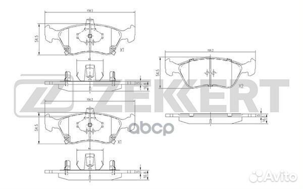 Колодки торм. диск. передн. Toyota Avensis (T22
