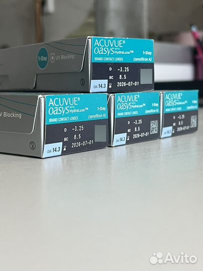 Линзы контактные 4 упаковки acuvue oasys 1 day