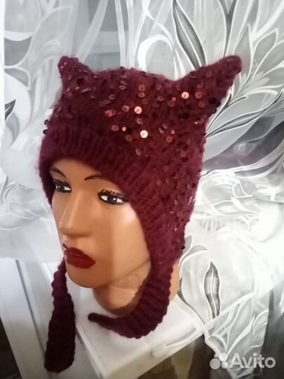 Чепчик с паетками