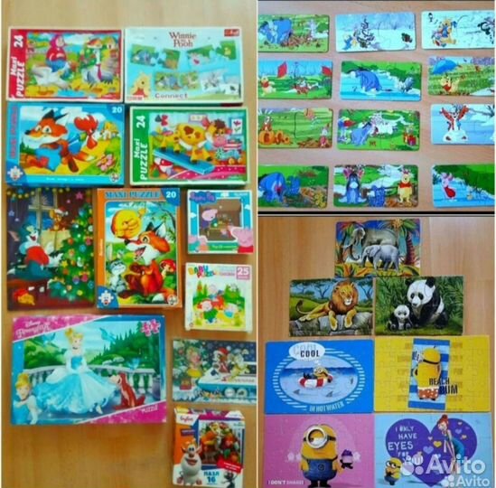 Пакетом пазлы maxi для малышей