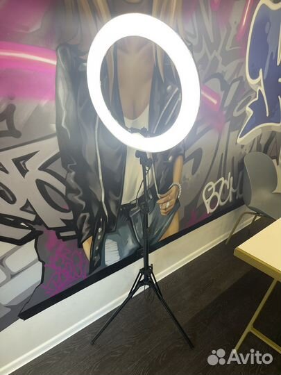 Кольцевая лампа 45 см со штативом neewer новая