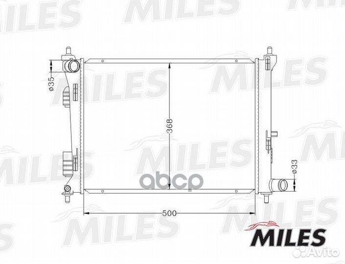 Радиатор miles hyundai solaris 10/KIA RIO IV 1
