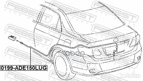 Тросик замка багажника toyota corolla E15 SED 0