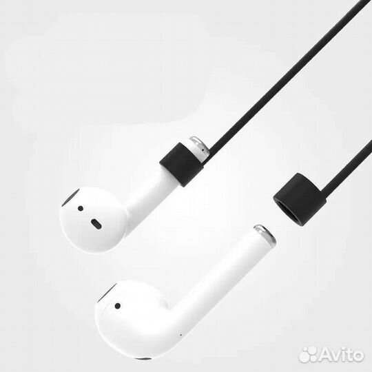 Силиконовый шнурок для наушников. Защита от утери