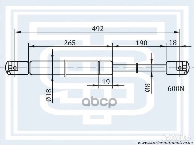 Амортизатор багажника peugeot 307 SW 1,4 16V-2