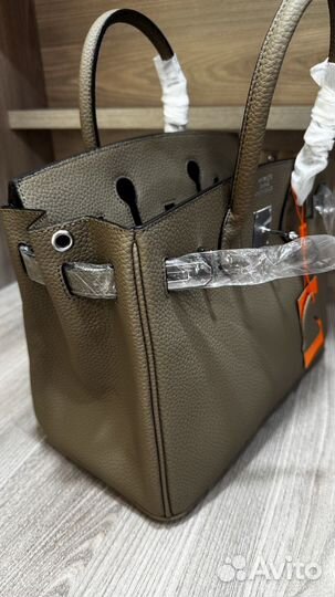 Сумка женская Hermes birkin 30 серебро