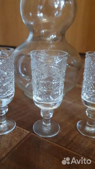 Хрустальные рюмки на ножке СССР, 12 штук