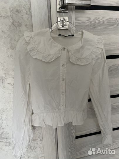 Рубашка zara укороченная