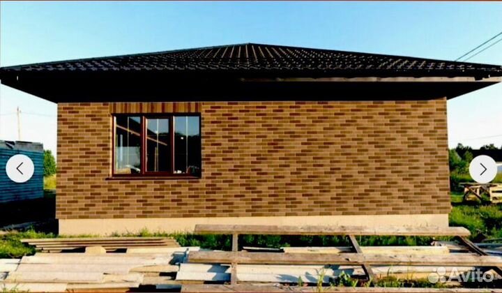 Гибкий кирпич на сетке для отделки