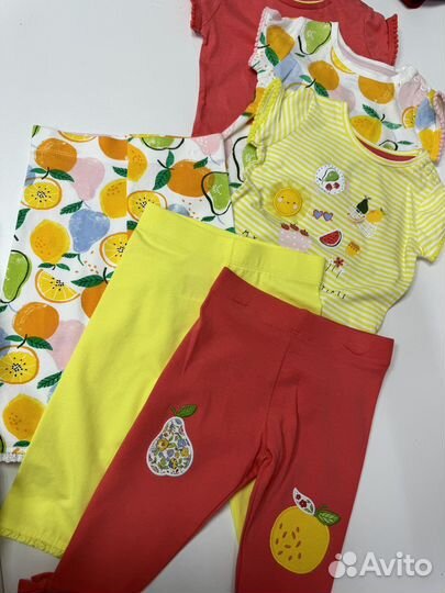 Новый комплект футболка лосины 80-110 см