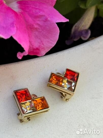 Серебряные серьги / клипсы серебро Италия