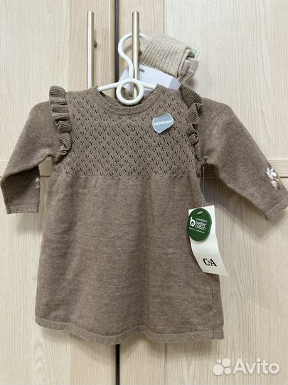 Новое платье и колготки c&a 62