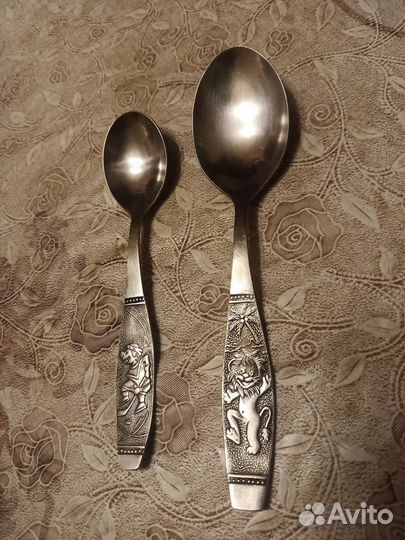 Ретро ложки с мульт персонажами СССР