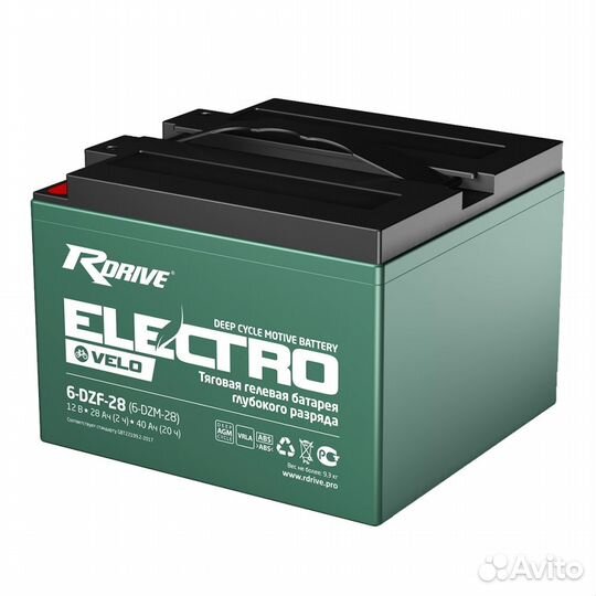 Аккумулятор Rdrive Electro Velo 6-DZF-28