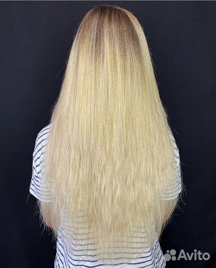 Волосы для наращивания 45 см. Блонд