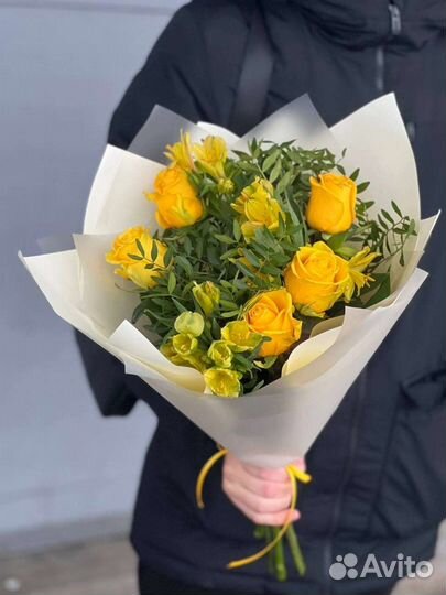 Цветы розы букет