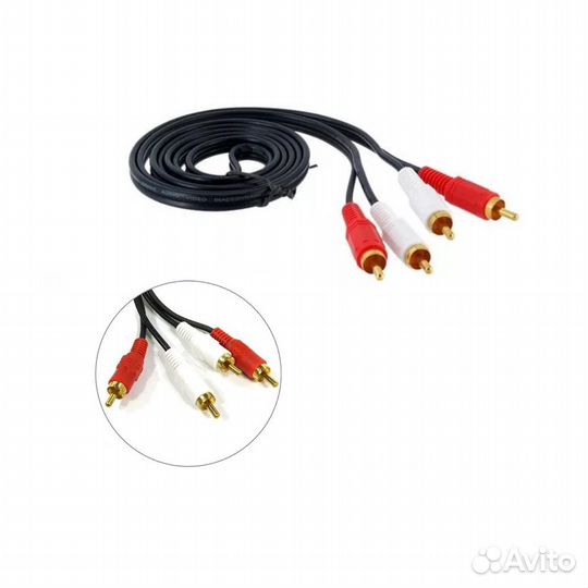 1 шт Кабель аудио видео 1м Choseal Q401 RCA to AV