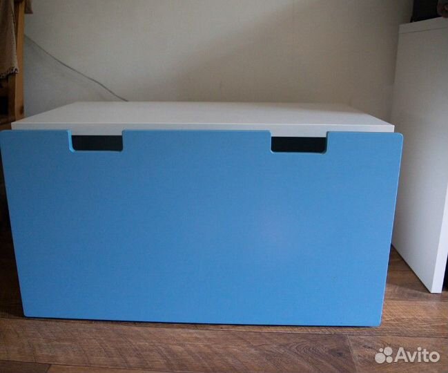 IKEA стува стол-скамья с ящиком синяя
