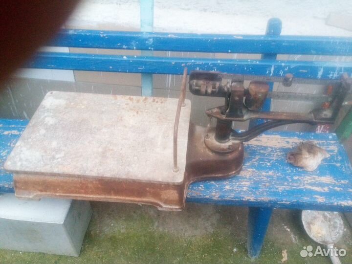 Весы напольные 1938г чугун литье до 55 кг клеймо