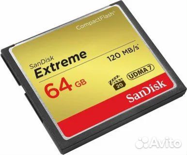 Карта памяти Sandisk Extreme CF 64Gb (120/60 Mb/s)
