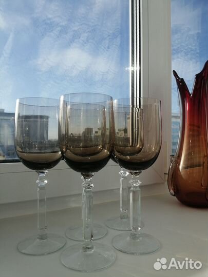 Хрустальные бокалы цветные ГДР