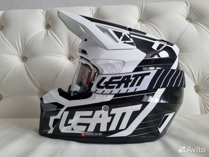 Эндуро шлем Leatt 7.5 2023 Black White 2206