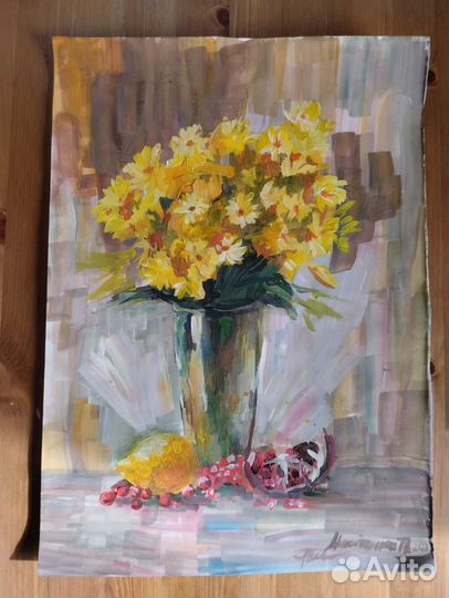 Картина желтые цветы