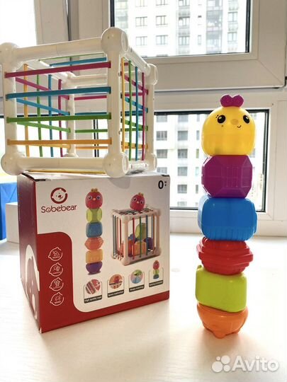 Развивающий кубик сортер