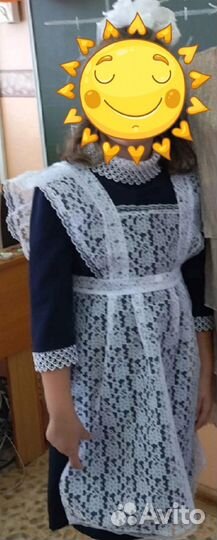 Школьная форма для девочки синяя 140