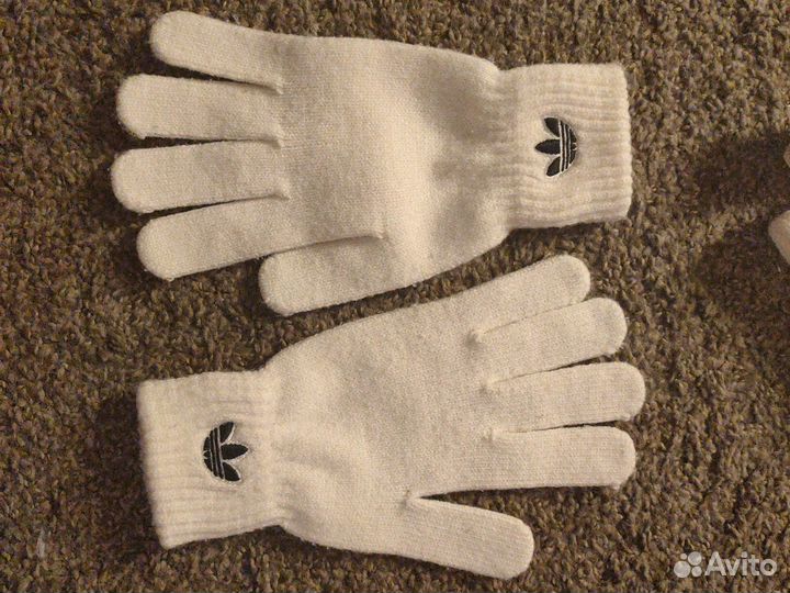 Комплект шарф и перчатки Адидас оригинал