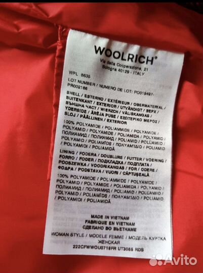 Пуховик Woolrich Aliquippa