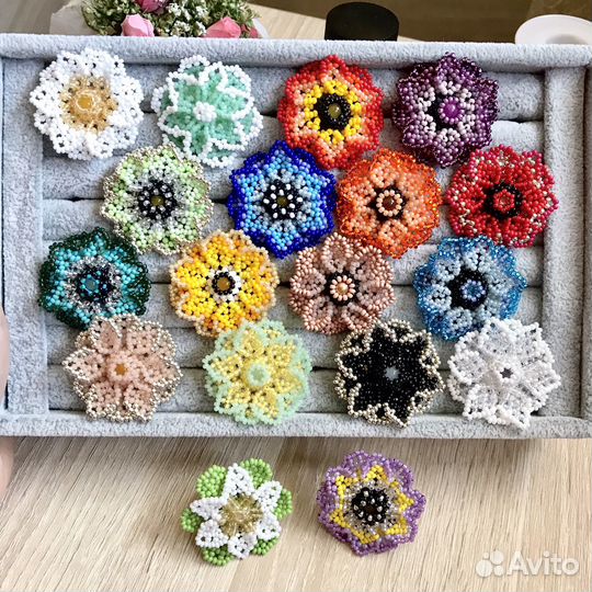 Кольцо из бисера