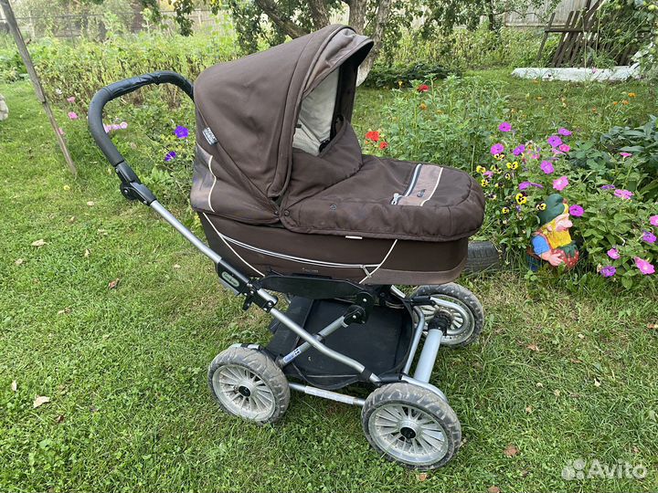 Коляска emmaljunga 2 в 1 коричневая