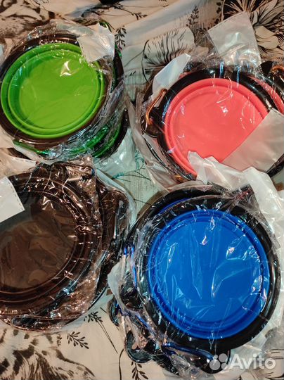 Складная силиконовая миска для собак 350 мл