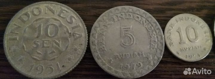 Набор монет Индонезии (5 шт.)