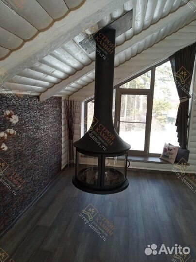 Подвесные камины на дровах для дома, квартиры