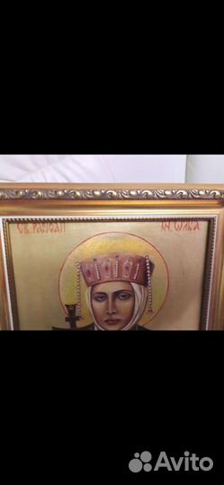 Икона Святой княгини Ольги новая 27х24,5 см в раме