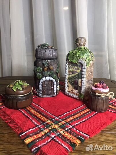 Бутылка декупаж