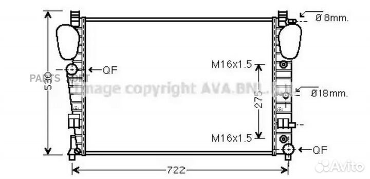 AVA MSA2306 Радиатор охлаждения Mercedes