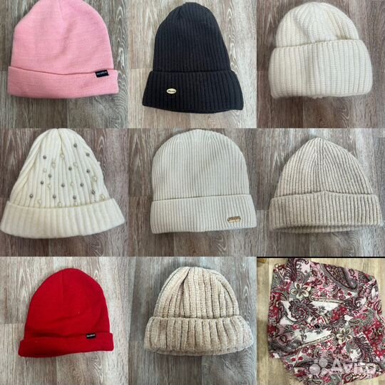 Пакет шарфов и шапок,шляпа, кепка