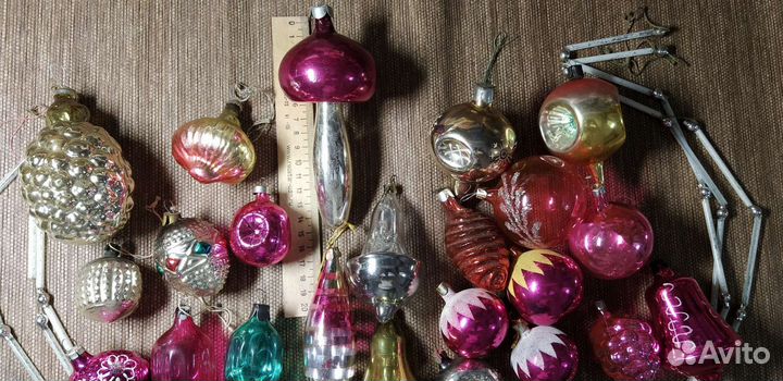 Винтажные ёлочные игрушки, Глинка, с 50 г