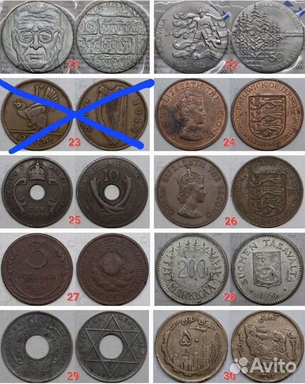 Иностранные монеты альбом 16