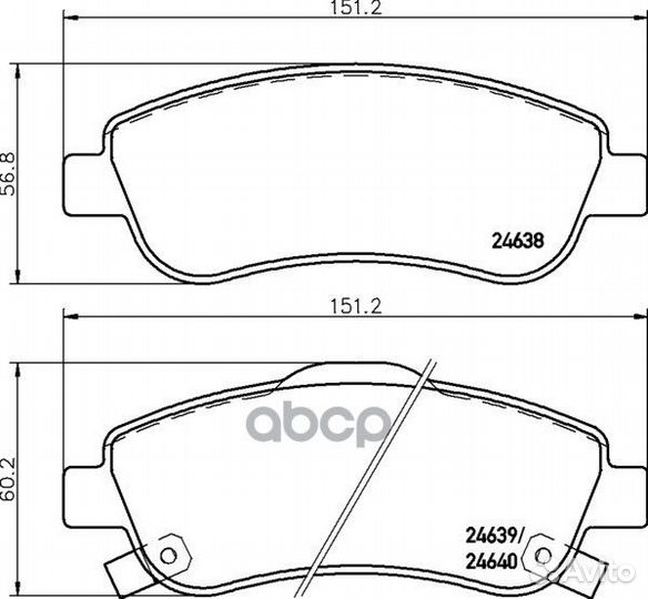 Колодки тормозные дисковые перед NP8012 NIS