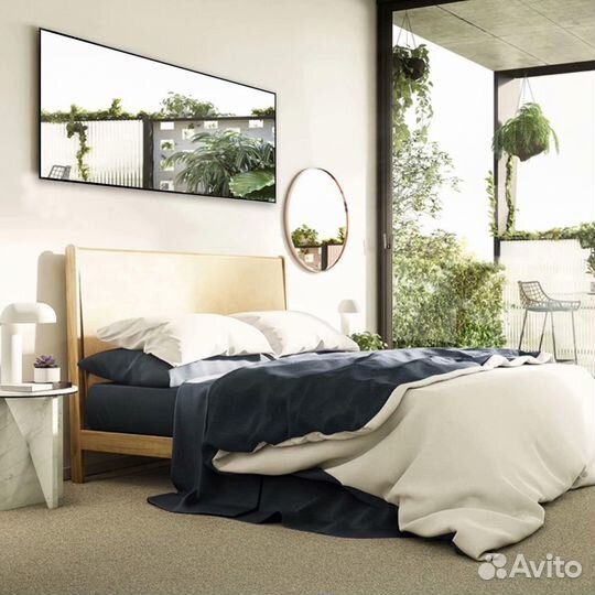 Зеркало настенное в черной раме 65*190см